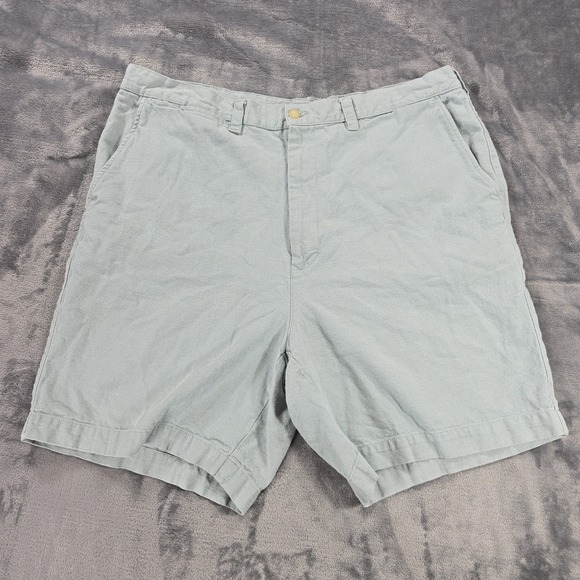 Banana Republic Men's 40 Linen Cotton Chino Shorts Blue Casual Lightweight - Picture 1 of 8